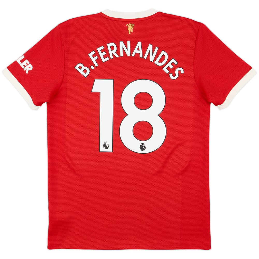 2021-22 Manchester United Home Shirt B.Fernandes #18 - 8/10 - (M)
