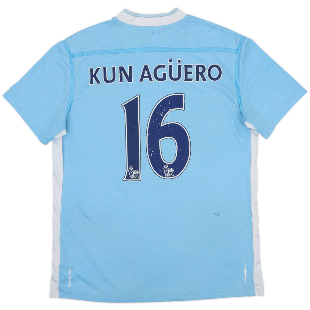 2011-12 Manchester City Home Shirt Kun Aguero #16 - 5/10 - (L)