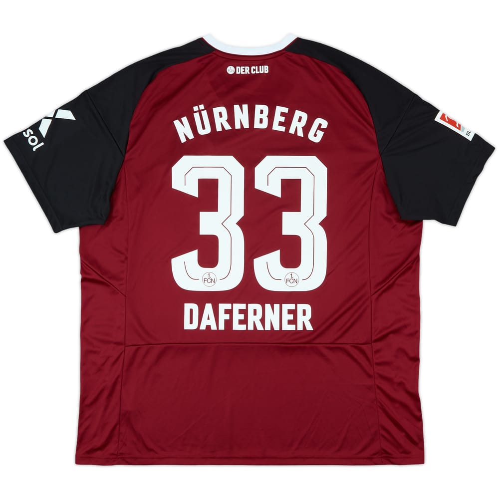 2022-23 Nurnberg Home Shirt Daferner #33 - 9/10 - (XXL)