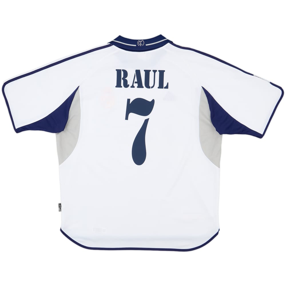 2000-01 Real Madrid Home Shirt Raul #7 - 6/10 - (XL)
