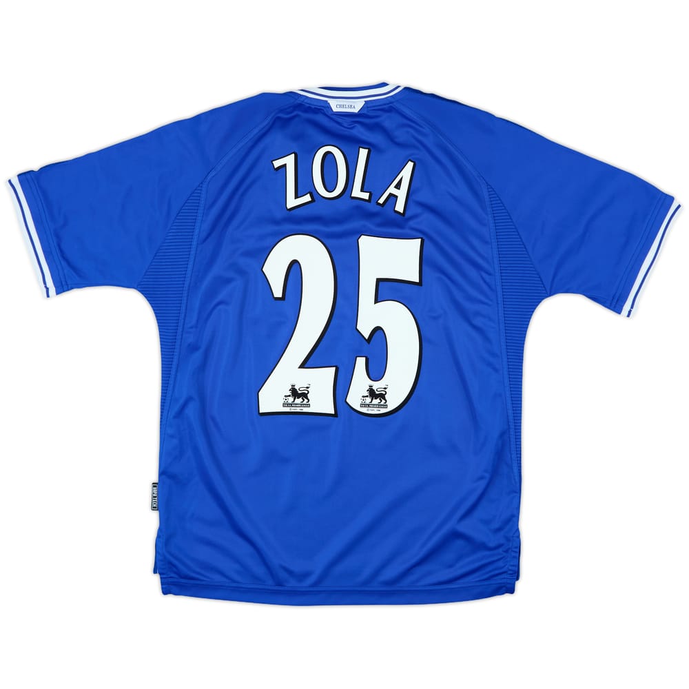1999-01 Chelsea Home Shirt Zola #25 - 8/10 - (M)