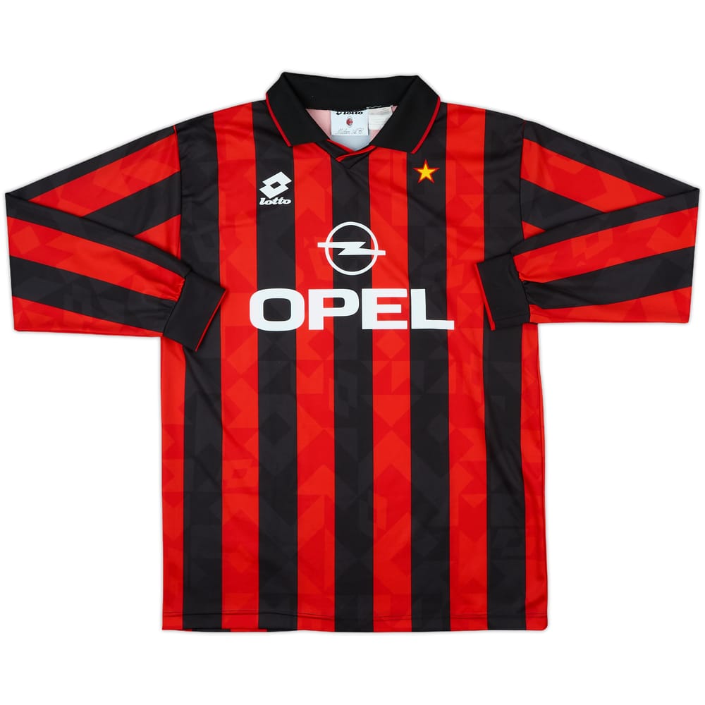 1994-95 AC Milan Home L/S Shirt - 9/10 - (L)