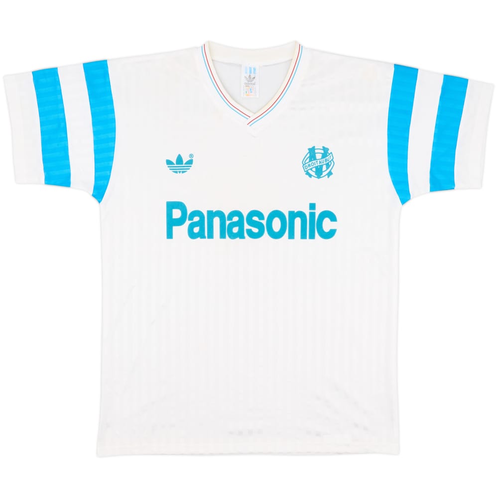 1990-91 Olympique Marseille Home Shirt - 9/10 - (XL)