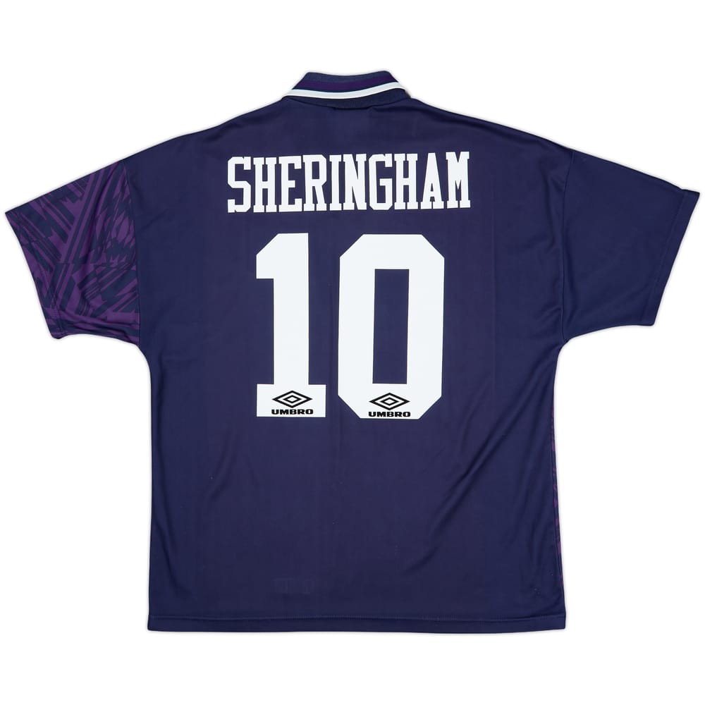 1994-95 Tottenham Away Shirt Sheringham #10 - 9/10 - (L)