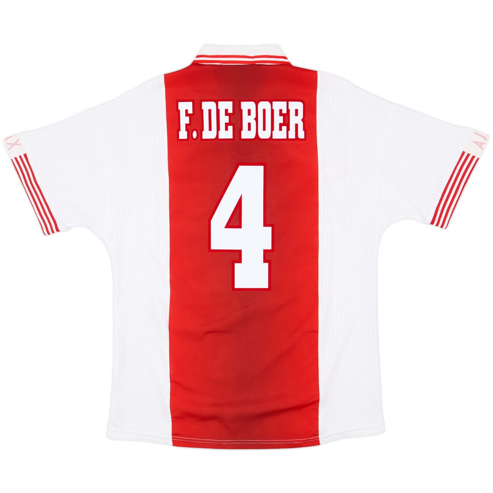 1997-98 Ajax Home Shirt F.De Boer #4 - 8/10 - (M)