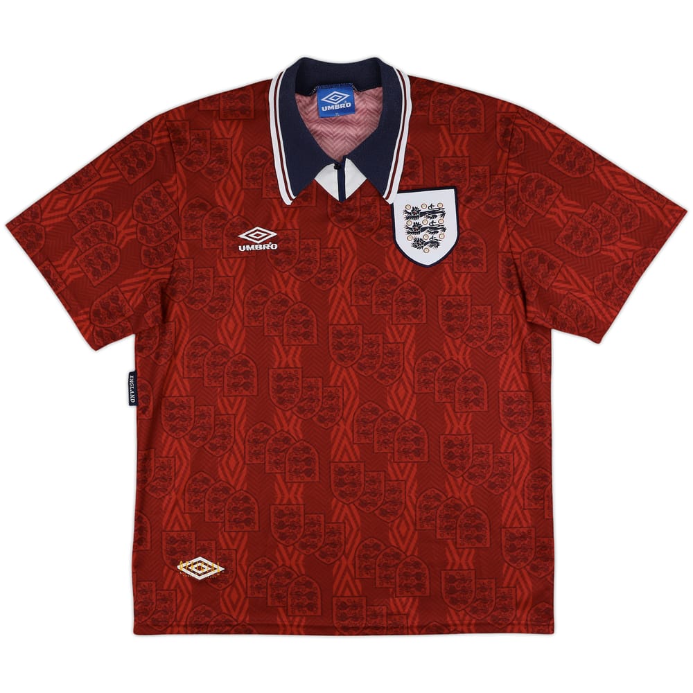 1993-95 England Away Shirt - 8/10 - (XL)