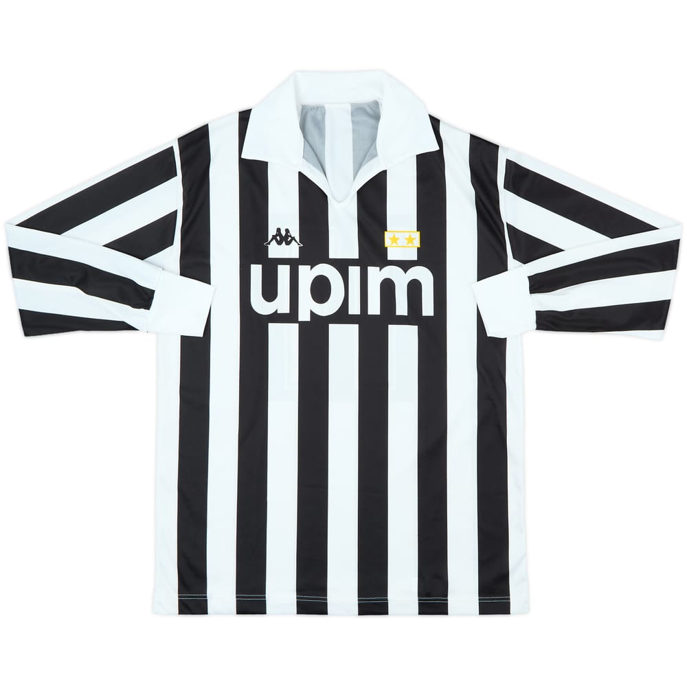 1991-92 Juventus Basic Home L/S Shirt #11 - 9/10 - (L)