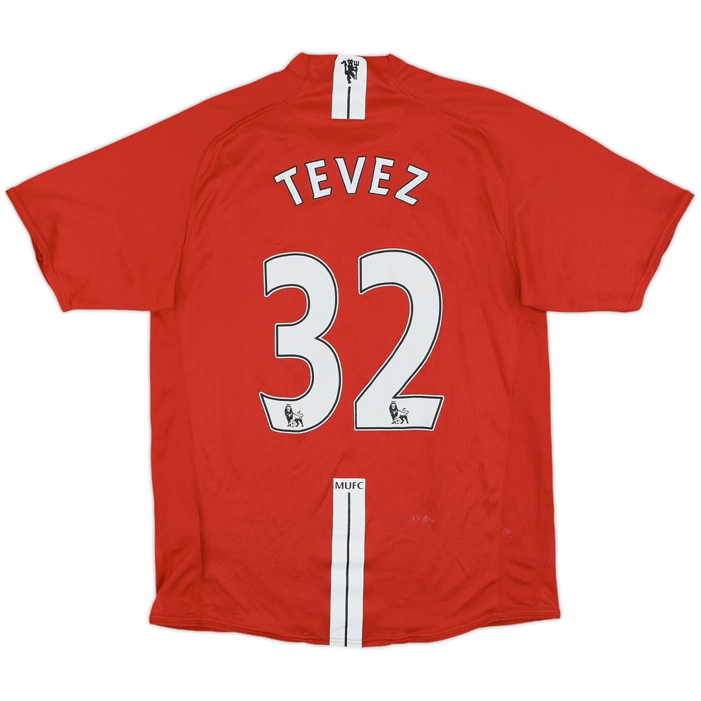 2007-09 Manchester United Home Shirt Tevez #32 - 7/10 - (M)