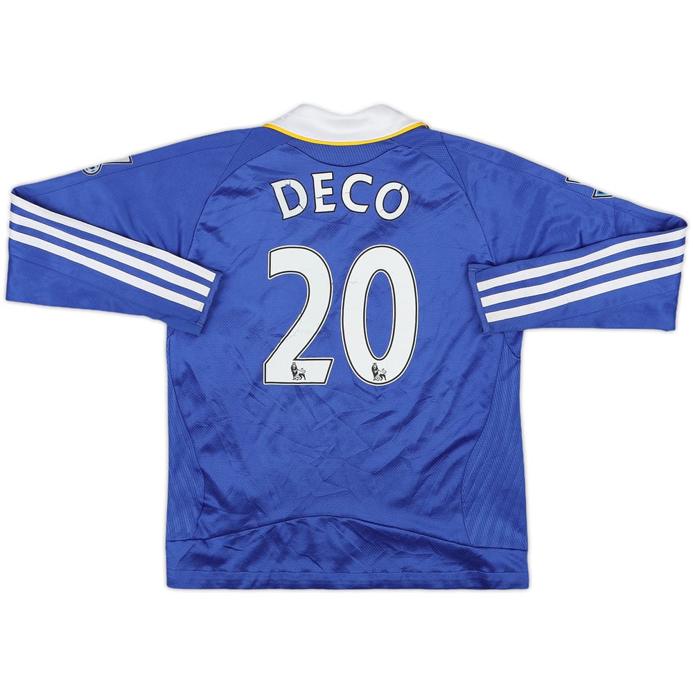 2008-09 Chelsea Home L/S Shirt Deco #20 - 4/10 - (S.Boys)