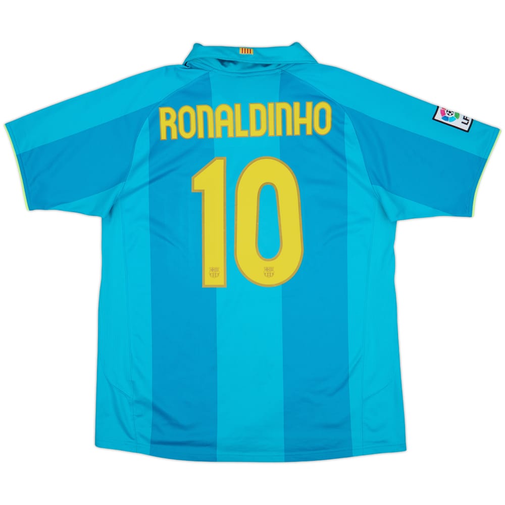2007-09 Barcelona Away Shirt Ronaldinho #10 - 10/10 - (L)