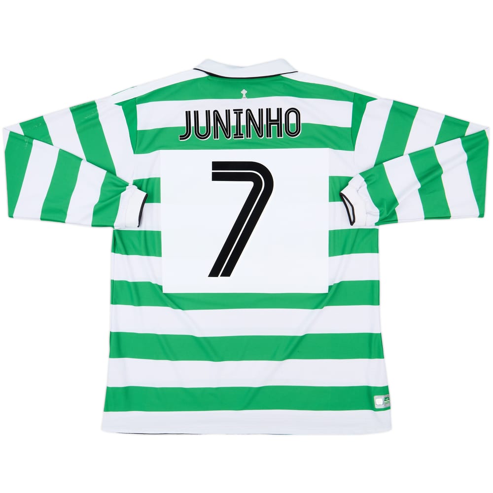 2004-05 Celtic Home L/S Shirt Juninho #7 - 7/10 - (XL)