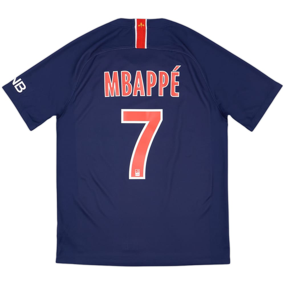 2018-19 Paris Saint-Germain Home Shirt Mbappe #7 - 9/10 - (M)