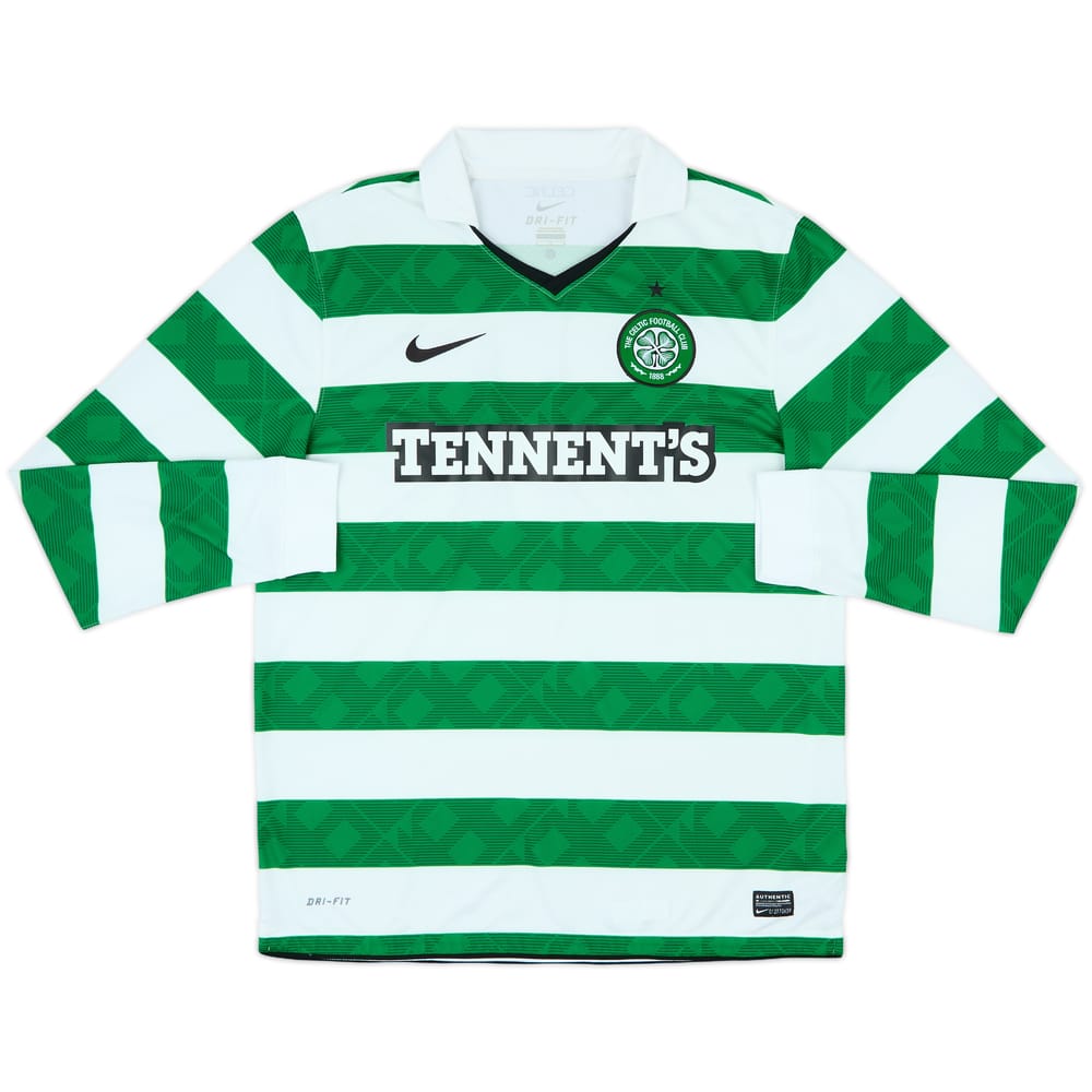 2010-12 Celtic Home L/S Shirt - 9/10 - (L)