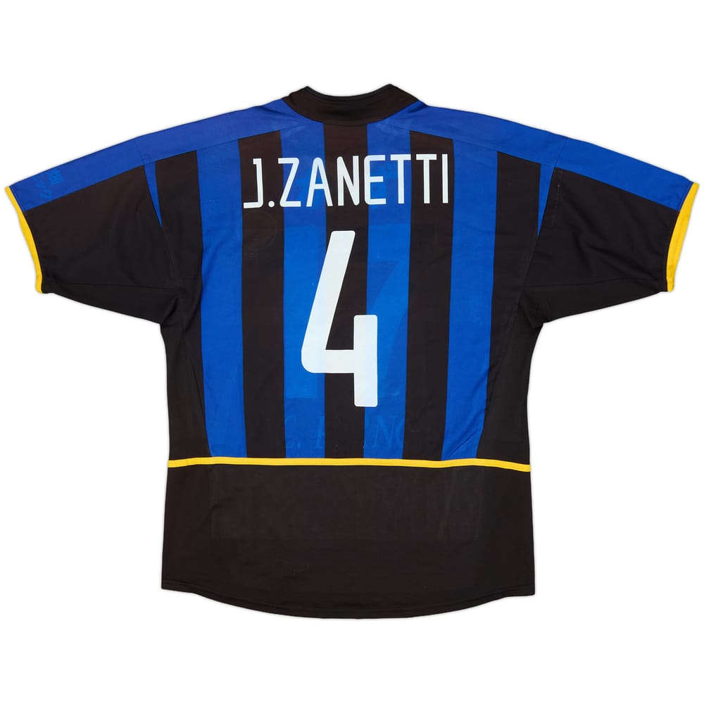 2002-03 Inter Milan Home Shirt Zanetti #4 - 7/10 - (L)