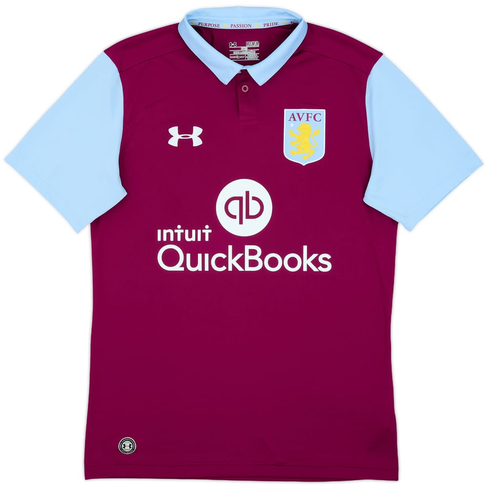 2016-17 Aston Villa Home Shirt - 9/10 - (M)