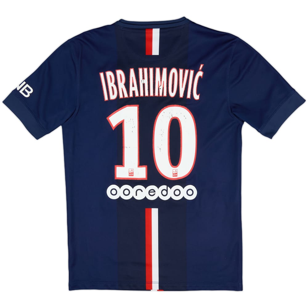 2014-15 Paris Saint-Germain Home Shirt Ibrahimovic #10 - 5/10 - (S)