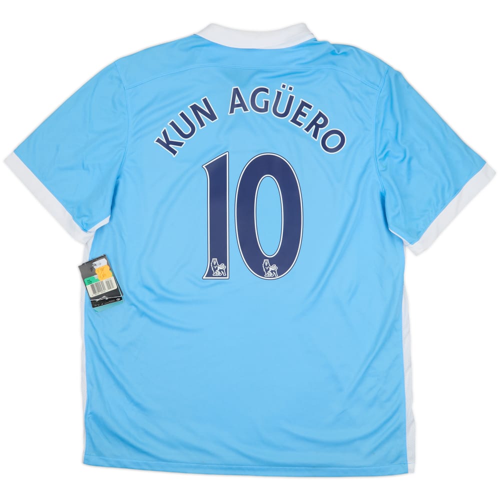 2015-16 Manchester City Home Shirt Kun Aguero #10 (XL)