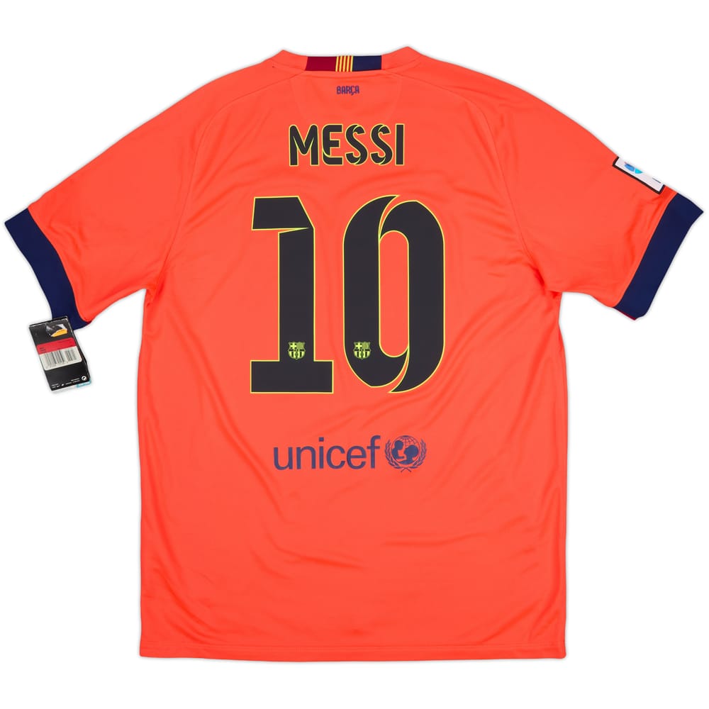 2014-15 Barcelona Away Shirt Messi #10 (L)