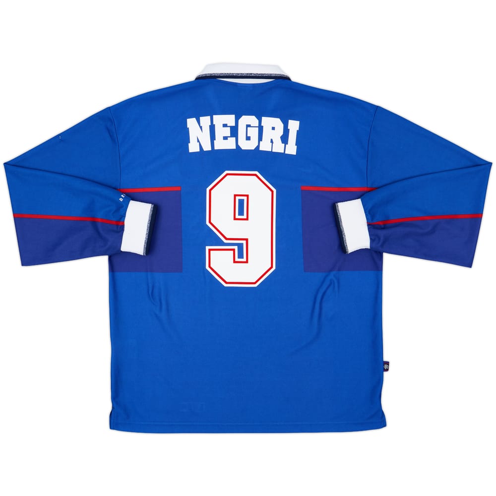 1997-99 Rangers Home L/S Shirt Negri #9 - 9/10 - (XL)