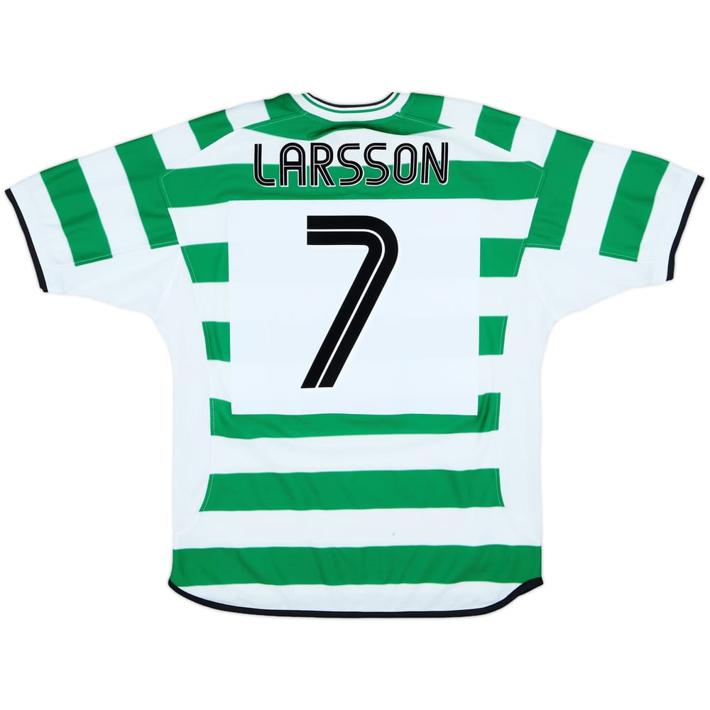 2001-03 Celtic Home Shirt Larsson #7 - 6/10 - (L)