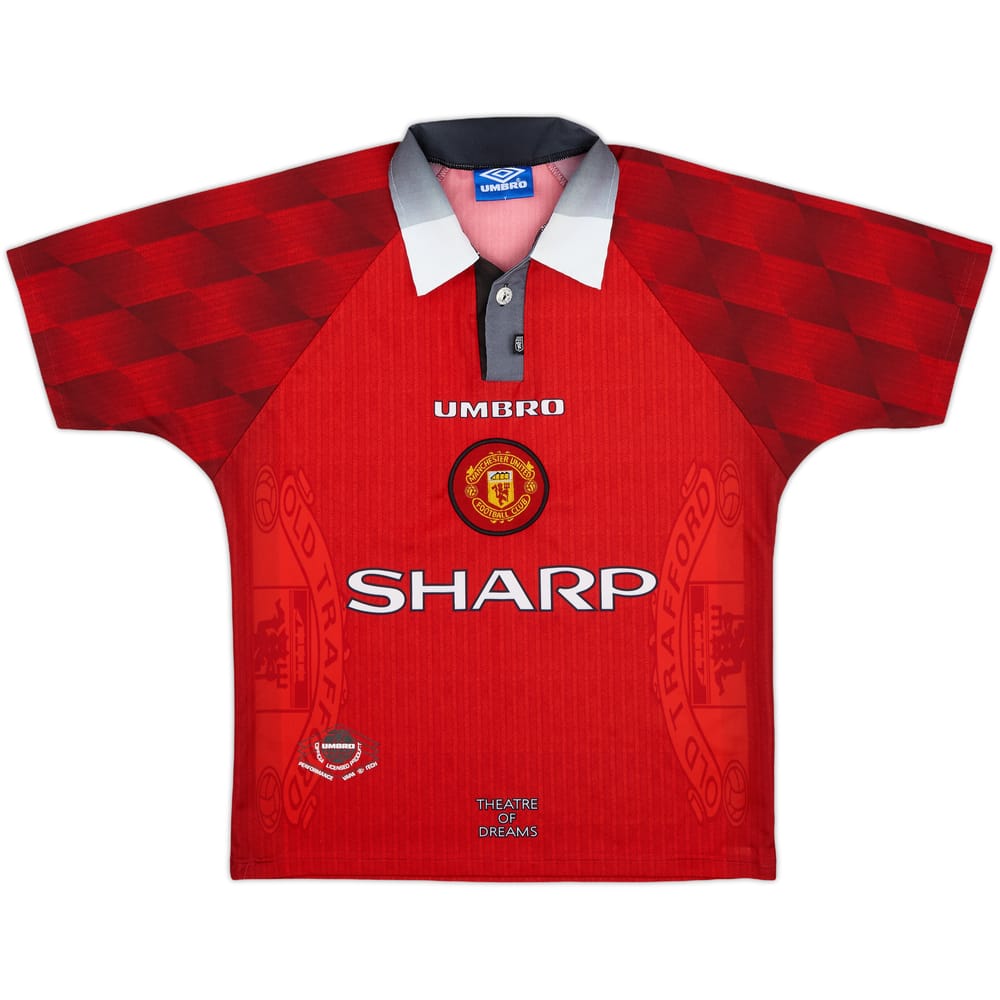 1996-98 Manchester United Home Shirt #7 - 9/10 - (Y)