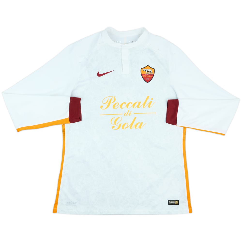 2015-16 Roma Player Issue Away L/S Shirt #3