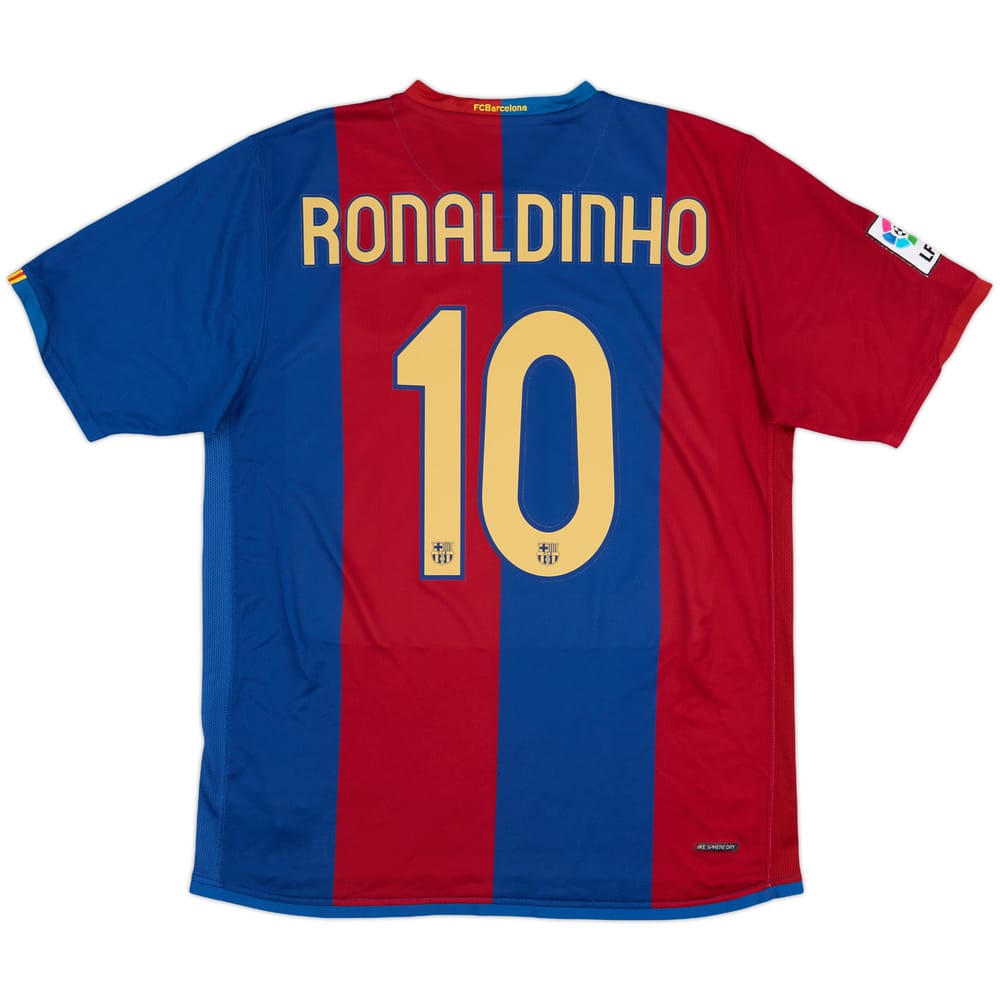 2006-07 Barcelona Home Shirt Ronaldinho #10 - 8/10 - (XL)