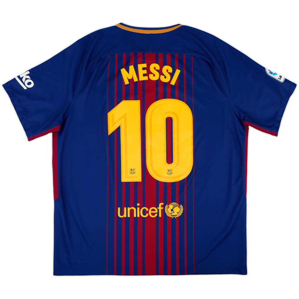 2017-18 Barcelona Home Shirt Messi #10 - 8/10 - (XL)