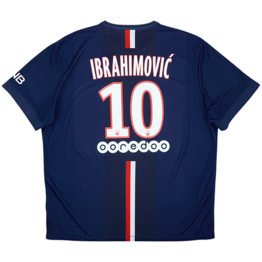 2014-15 Paris Saint-Germain Home Shirt Ibrahimovic #10 - 8/10 - (XXL)
