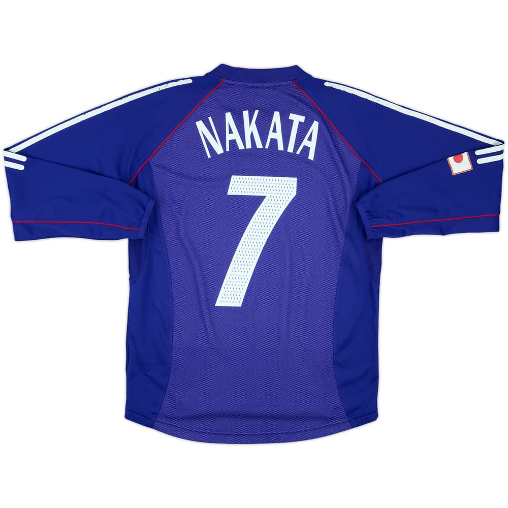 2002-04 Japan Authentic Home L/S Shirt Nakata #7 - 6/10 - (M)