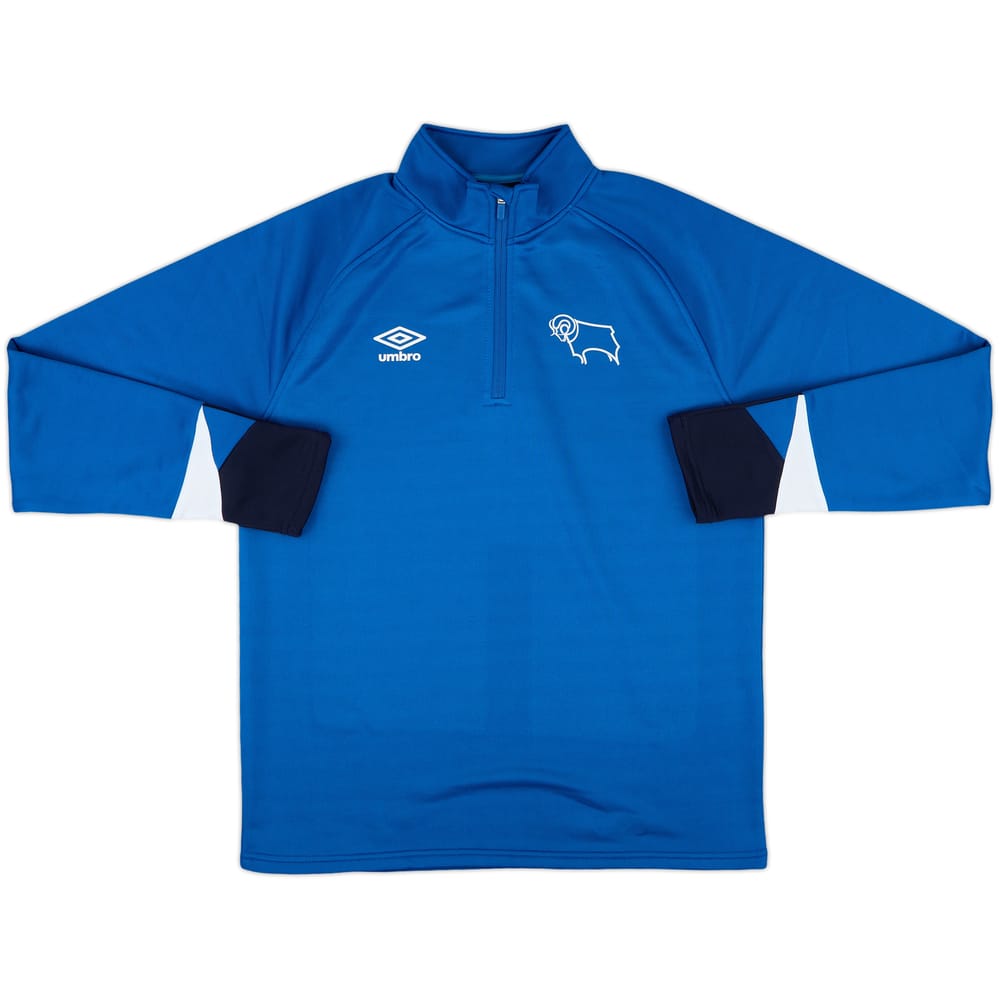 2022-23 Derby County Umbro 1/4 Zip Training Top - 9/10 - (L)