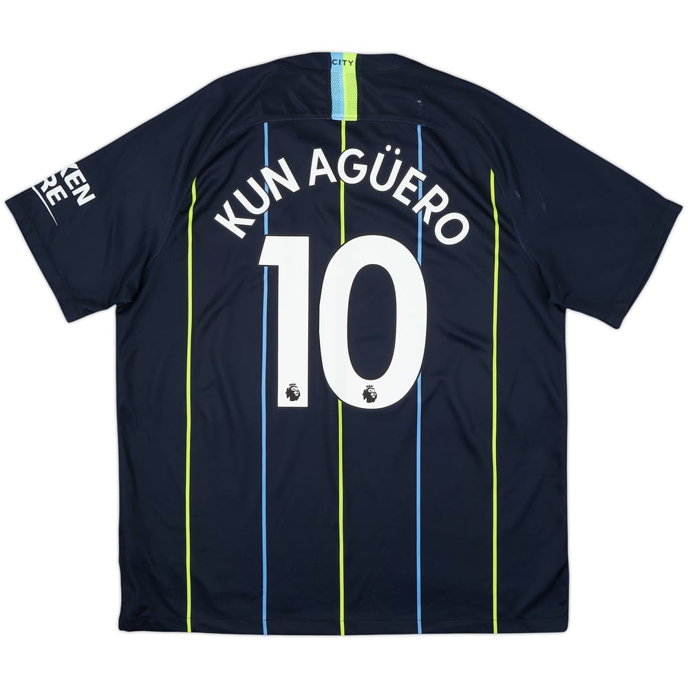 2018-19 Manchester City Away Shirt Kun Aguero #10 - 8/10 - (XL)