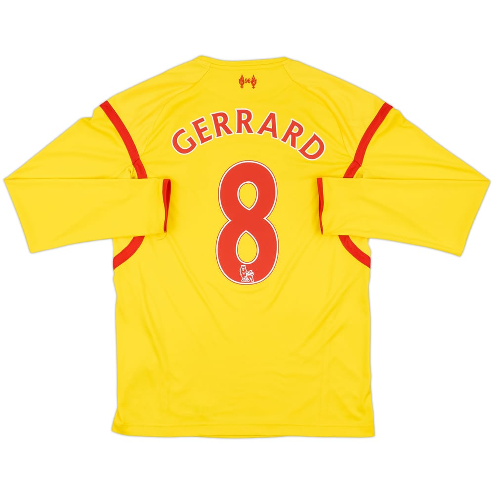 2014-15 Liverpool Away L/S Shirt Gerrard #8 - 8/10 - (S)