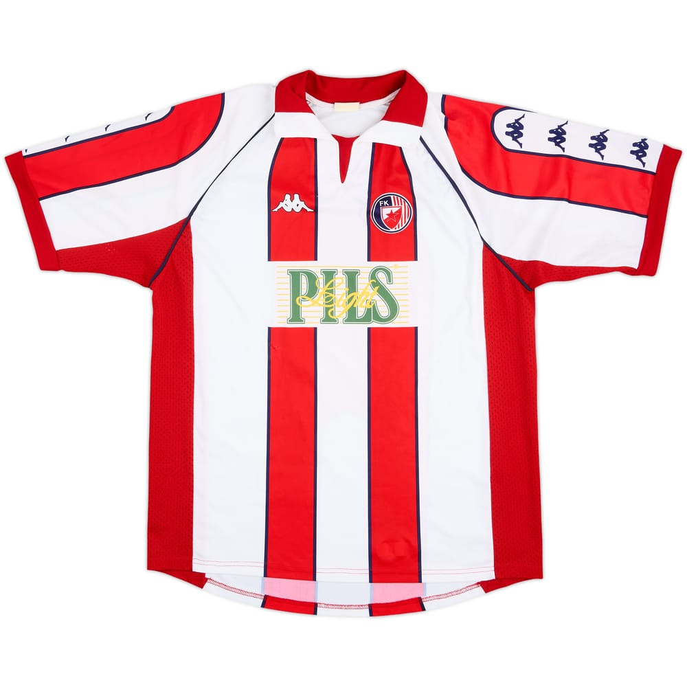 1998-01 Red Star Belgrade Basic Home Shirt Drulic #9 - 8/10 - (L)
