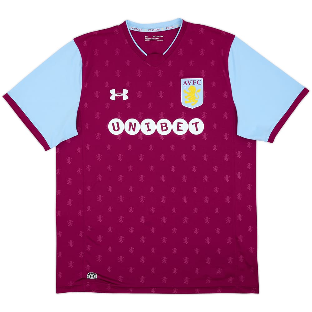 2017-18 Aston Villa Home Shirt - 9/10 - (XXL)