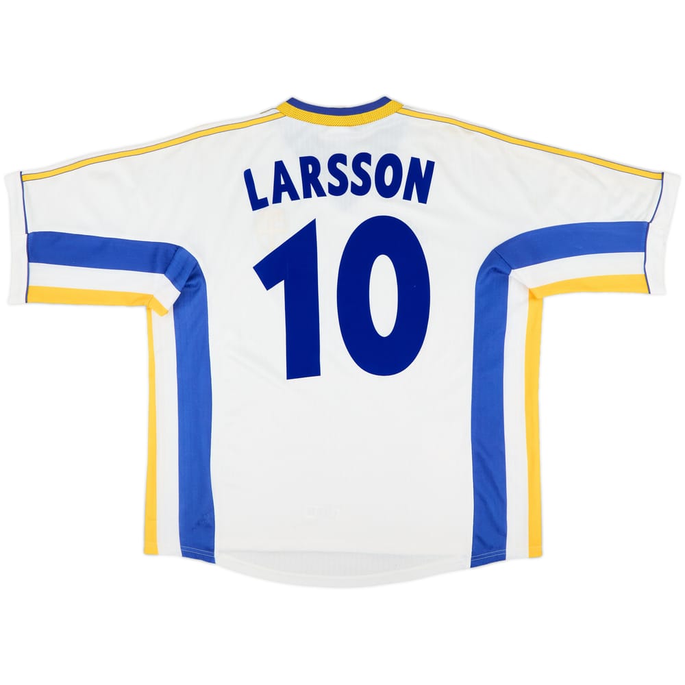 1998-00 Sweden Away Shirt Larsson #7 - 7/10 - (L)