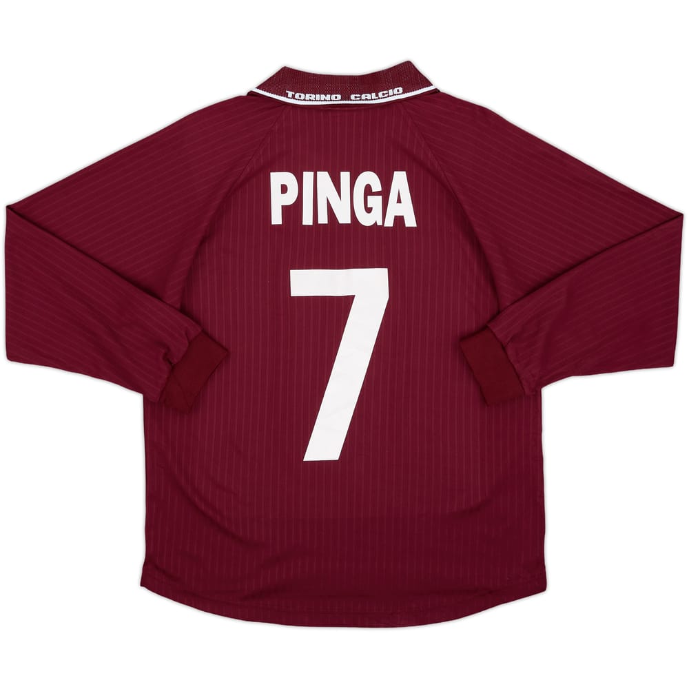 2000-01 Torino Home L/S Shirt Pinga #7 - 8/10 - (L)