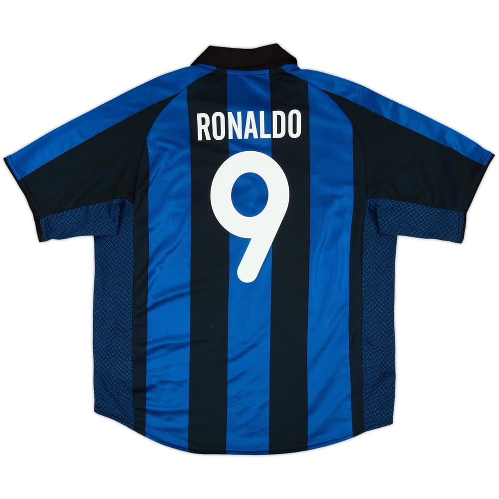 2001-02 Inter Milan Home Shirt Ronaldo #9 - 6/10 - (L)