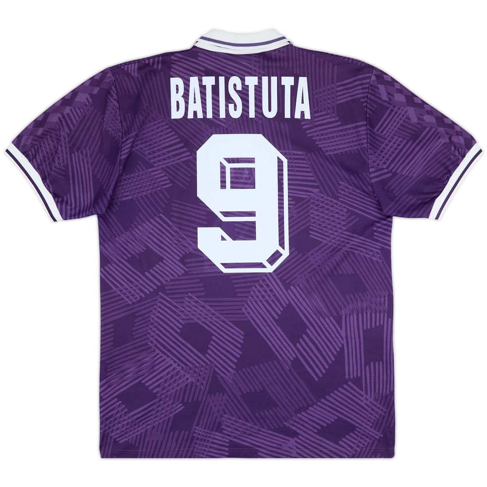 1991-92 Fiorentina Home Shirt Batistuta #9 - 9/10 - (L)