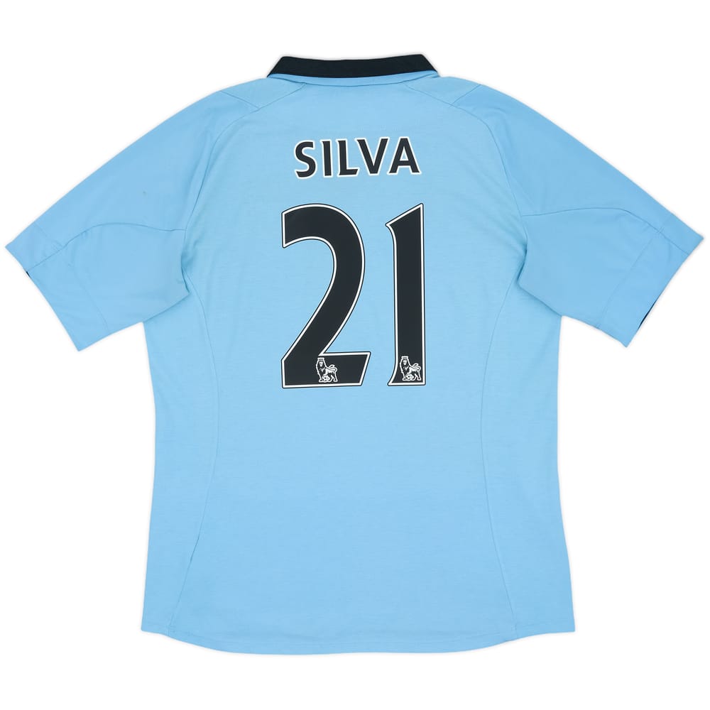 2012-13 Manchester City Home Shirt Silva #21 - 6/10 - (M)