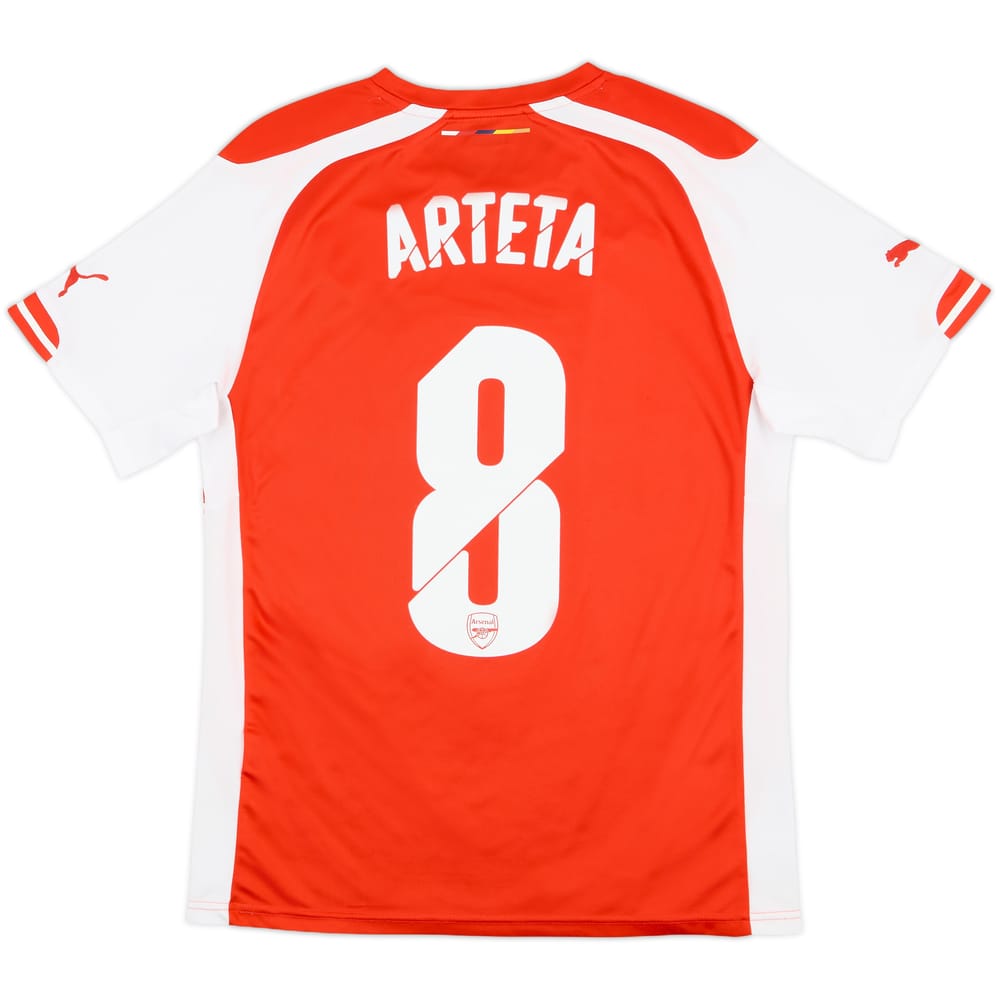 2014-15 Arsenal Home Shirt Arteta #8 - 8/10 - (L.Boys)