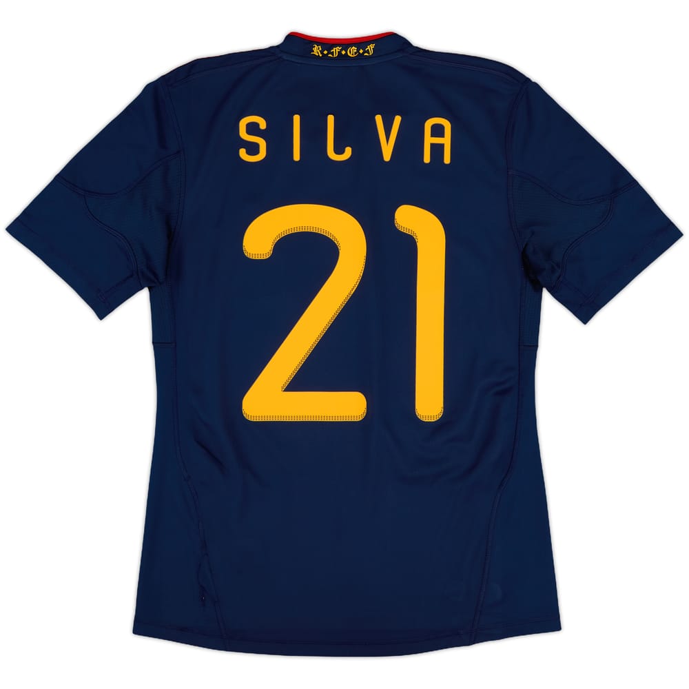 2010-11 Spain Away Shirt Silva #21 - 8/10 - (M.Boys)