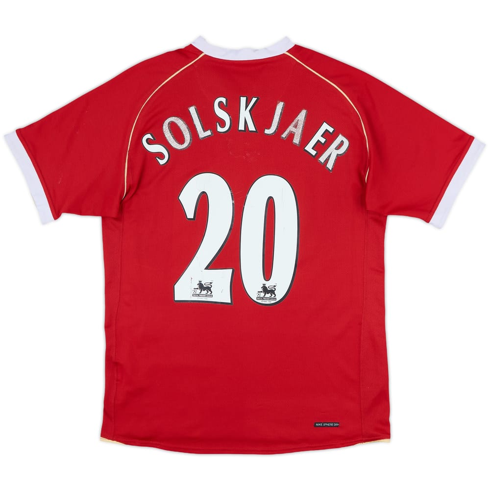 2006-07 Manchester United Home Shirt Solskjaer #20 - 5/10 - (S)