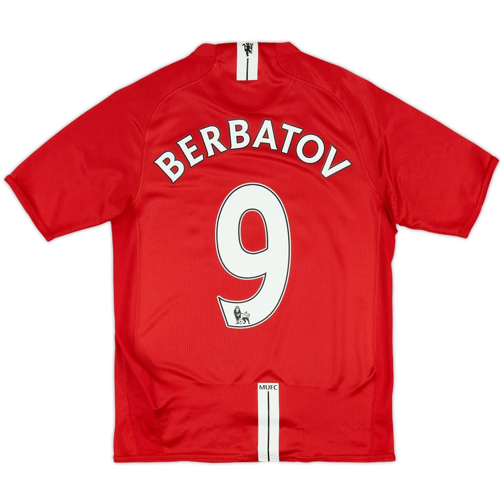 2007-09 Manchester United Home Shirt Berbatov #9 - 6/10 - (XL.Boys)