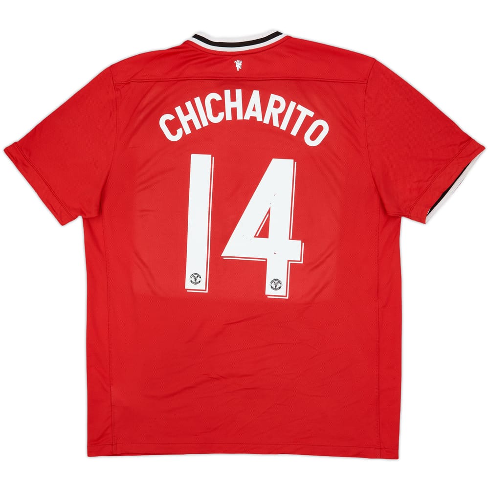 2011-12 Manchester United Home Shirt Chicharito #14 - 4/10 - (XL)