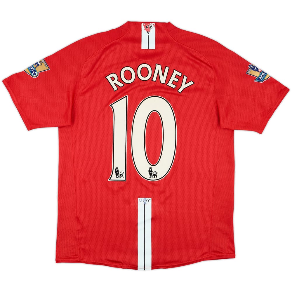 2007-09 Manchester United Home Shirt Rooney #10 - 6/10 - (M)