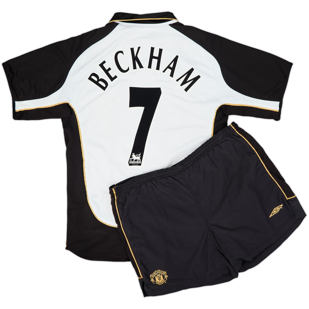 2001-02 Manchester United Centenary Away/Third Shirt & Shorts Beckham #7 - 6/10 - (M)