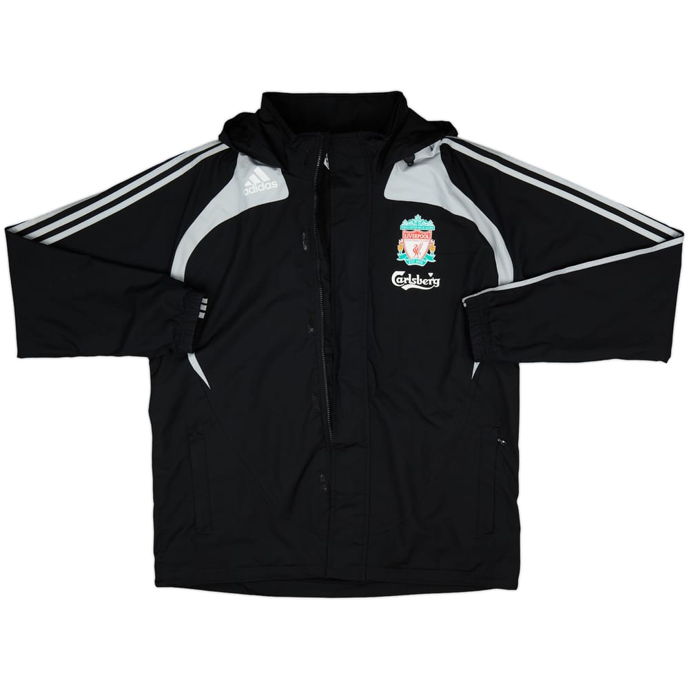 2008-09 Liverpool adidas Hooded Rain Jacket - 4/10 - (L)