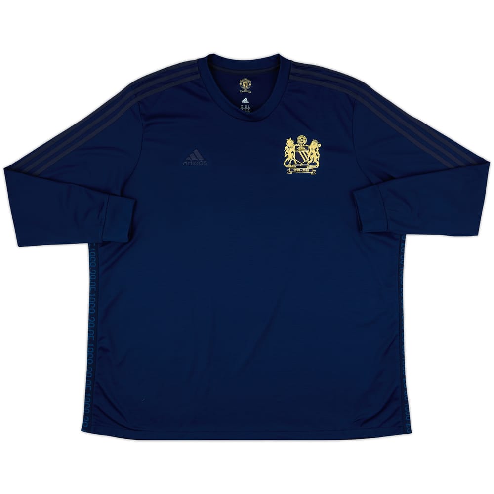 2018-19 Manchester United adidas Retro '1968' L/S Shirt - 10/10 - (3XL)