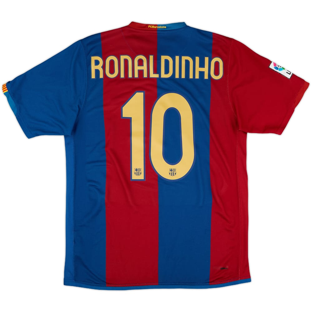 2006-07 Barcelona Home Shirt Ronaldinho #10 - 6/10 - (M)